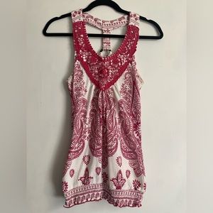 Bohemian style T back tank top